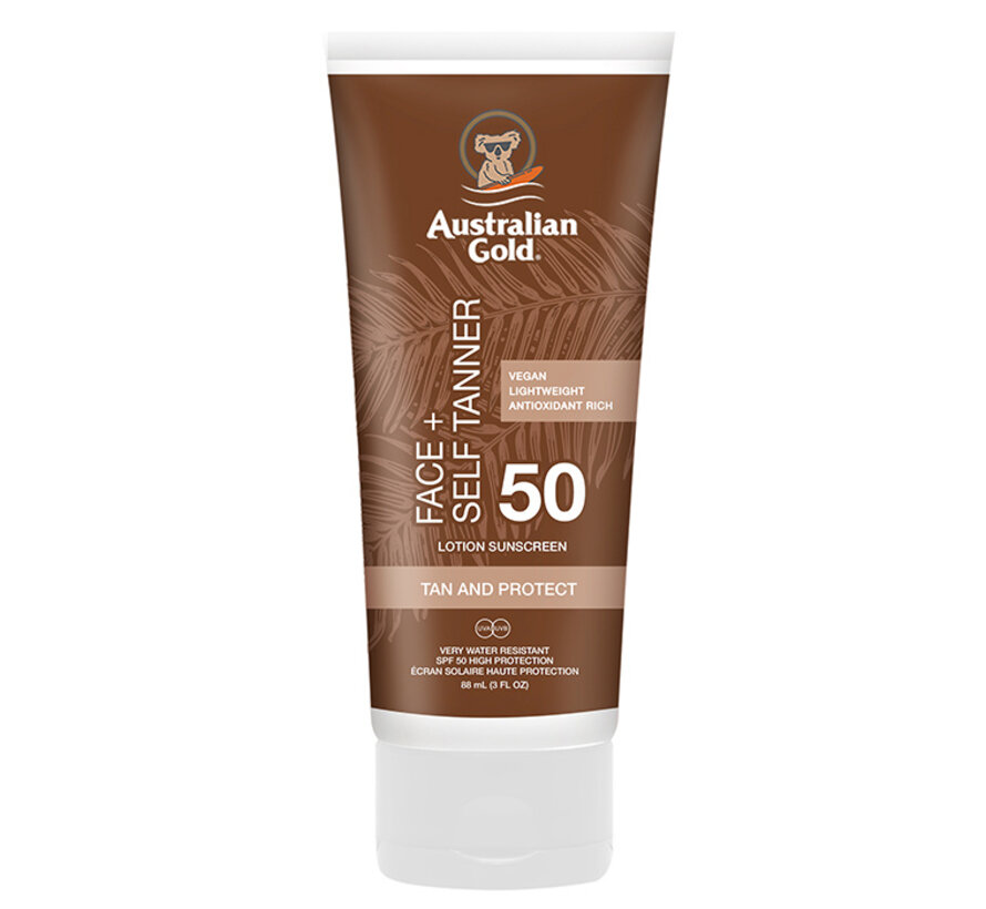 SPF 50 Face met Self Tanner - Zonnebrandcrème