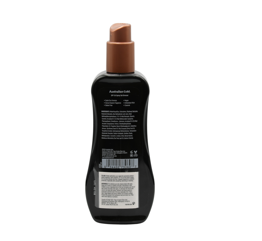 SPF 30 Spray Gel met Bronzer  - Zonnebrandcrème