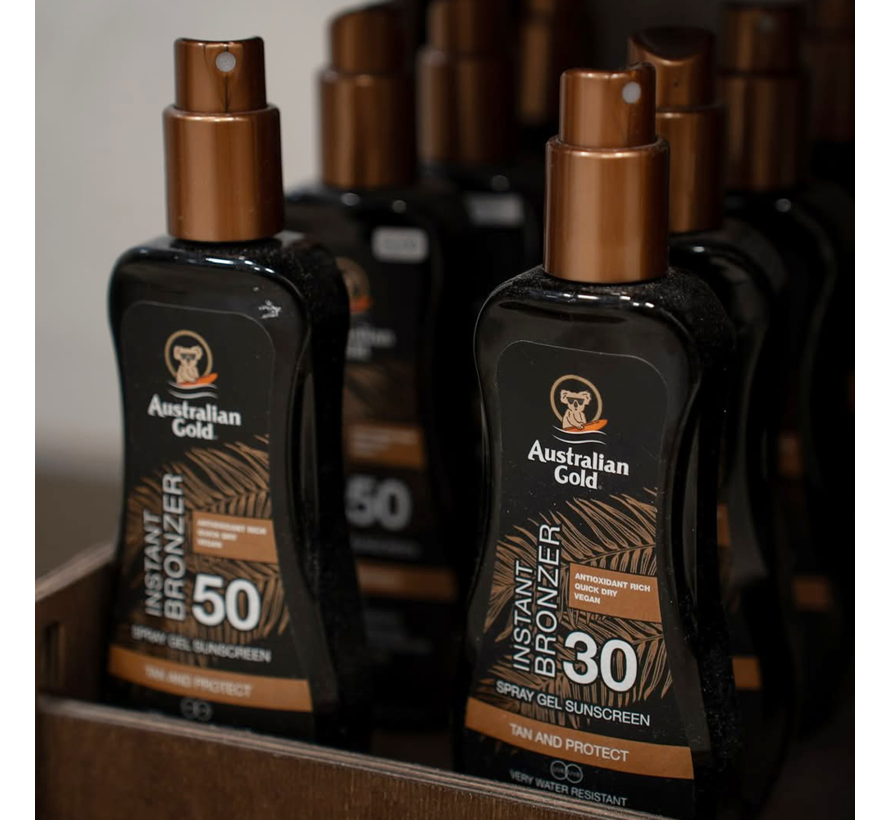 SPF 30 Spray Gel avec Bronzer - Crème Solaire