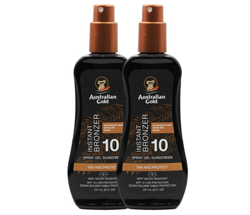 Australian Gold Voordeelset: 2 X SPF 10 Spray Gel met Bronzer