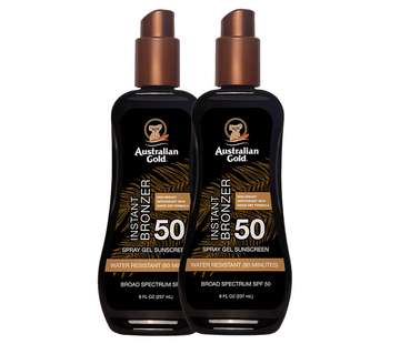 Australian Gold Voordeelset: 2 X SPF 50 Spray Gel met Bronzer