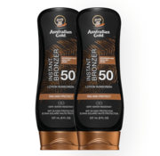 Australian Gold Lot avantageux : 2 × SPF 50 Lotion avec bronzant