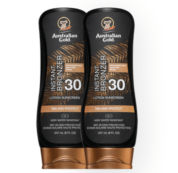 Australian Gold Lot avantageux : 2 × SPF 30 Lotion avec bronzant