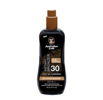 Australian Gold SPF 30 Spray Gel met Bronzer 100 ml - Reisverpakking
