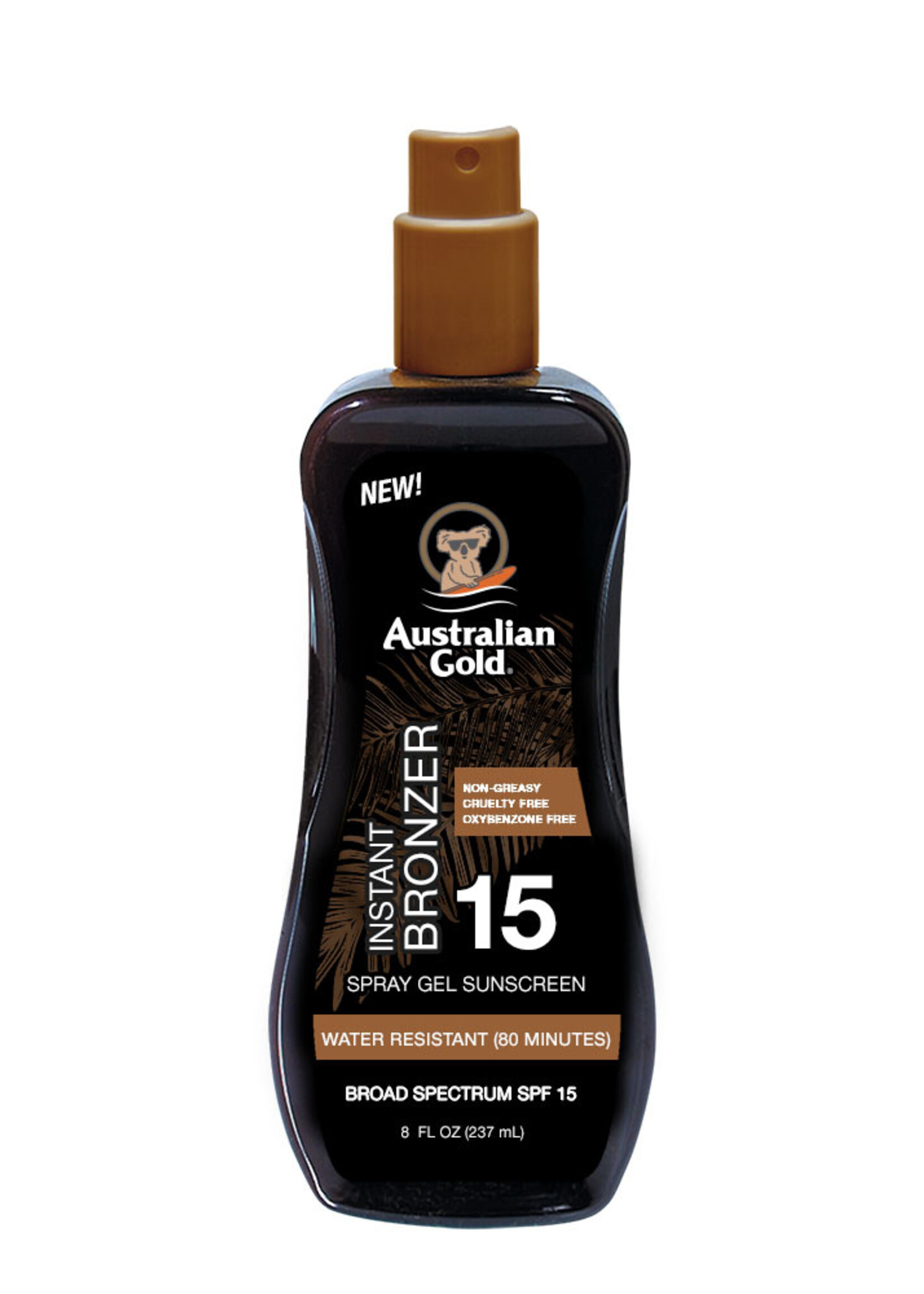 Australian Gold SPF 15 spray gel met bronzer  - Zonnebrandcrème