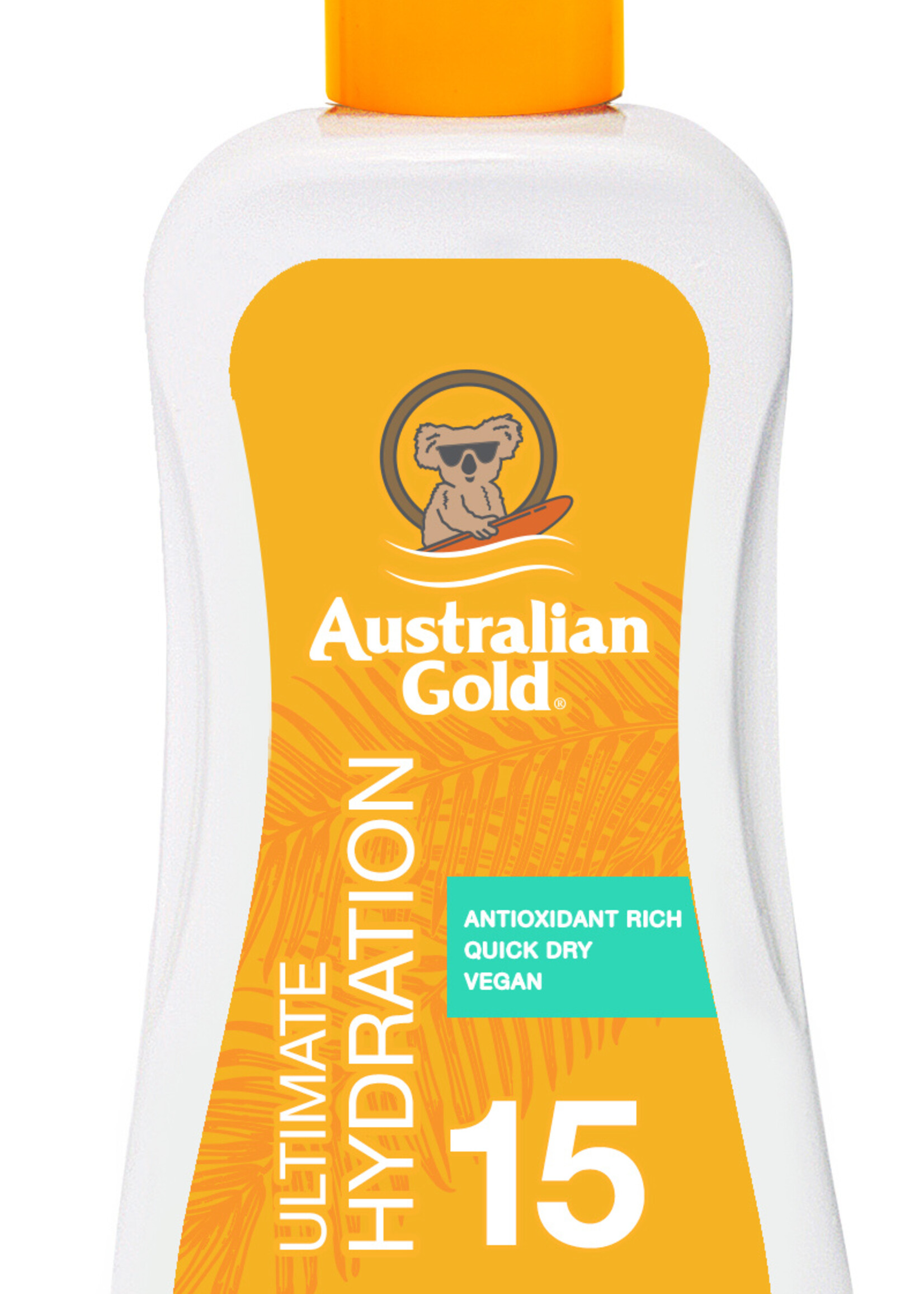 Australian Gold SPF 15 Spray Gel clear - Zonnebrandcrème