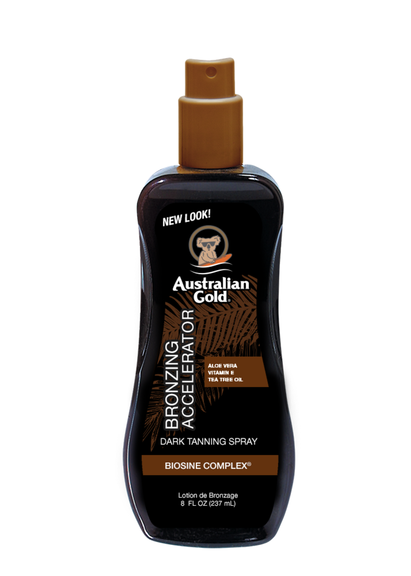 Australian Gold Dark Tanning Accelerator Spray Gel met Bronzer - Zonnebrandcrème zonder SPF