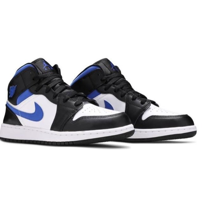 jordan 1 mid white black royal