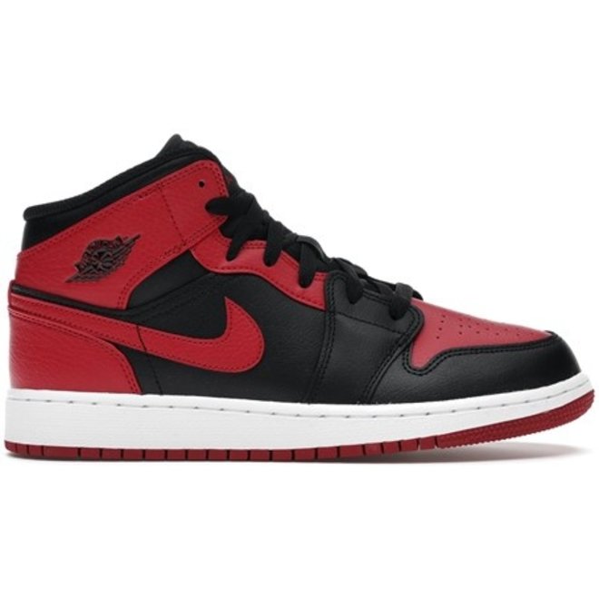 jordan air 1 mid black gym red