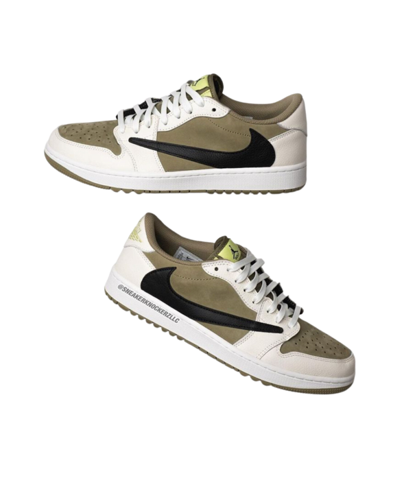 Nike Travis Scott x Air Jordan 1 Low Golf 'Neutral Olive'/ FZ3124-200 - SneakerMood