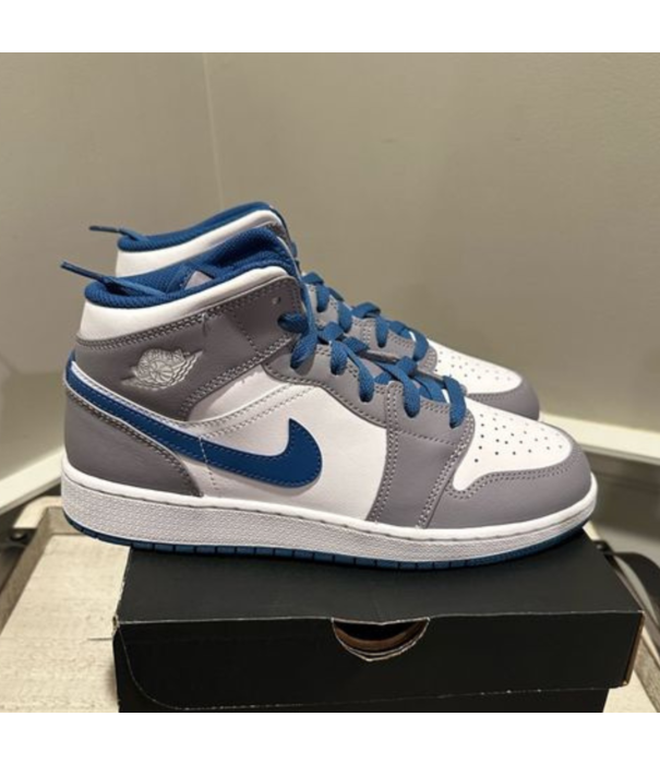 Nike Jordan 1 Mid True Blue Cement (GS)