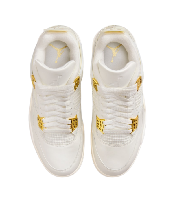 Nike Air Jordan 4 WMNS "White and Gold" / Steel Grey /  AQ9129-170 - SneakerMood