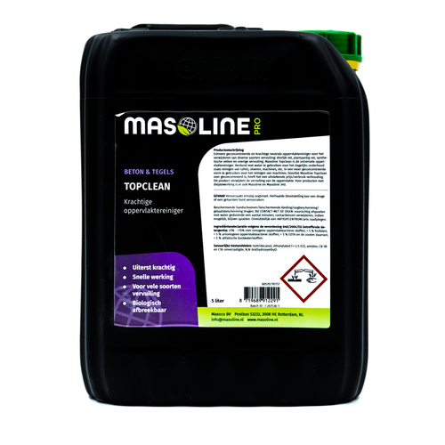Masoline Masoline betonvloer reiniger Topclean - 5 liter Masoline Masoline betonvloer reiniger Topclean - 5 liter