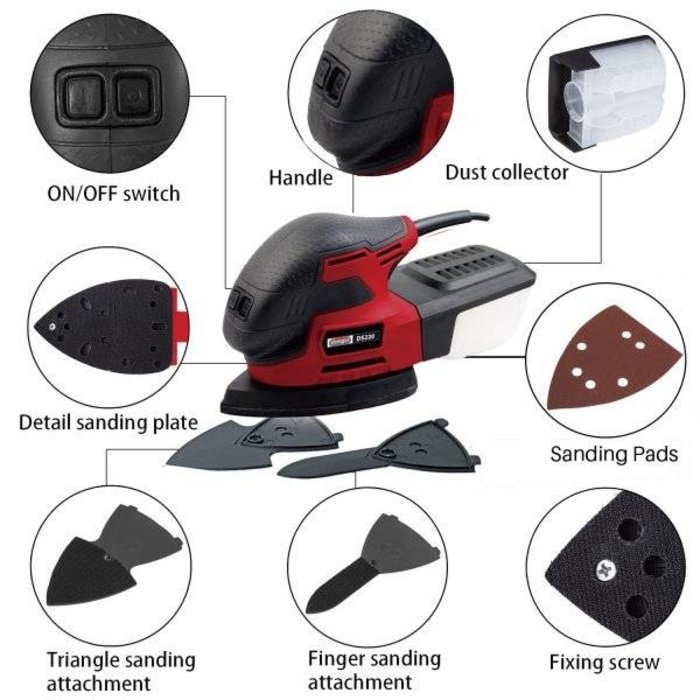 Lumberjack Mouse Detail Sander DS220