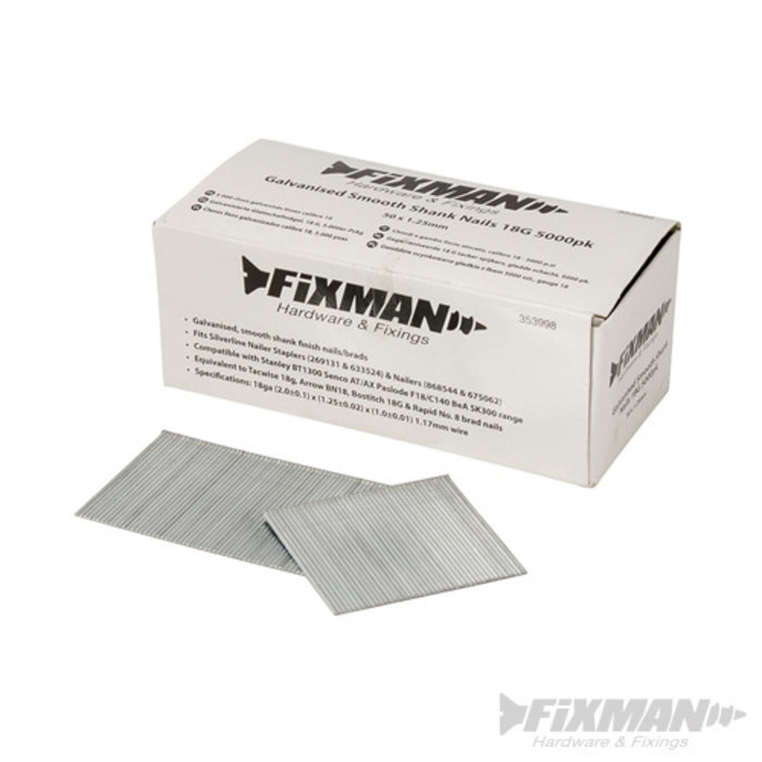 Fixman  nails for tacker - 50x1.25mm - 5000pcs.