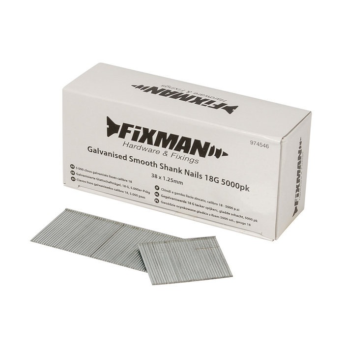 Fixman spijkers voor tacker - 38x1.25mm - 5000st.