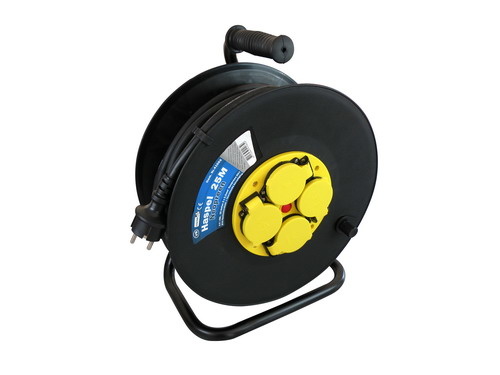 Cable reel 25m - 3X2.5mm2 - neoprene - Hobotools.nl