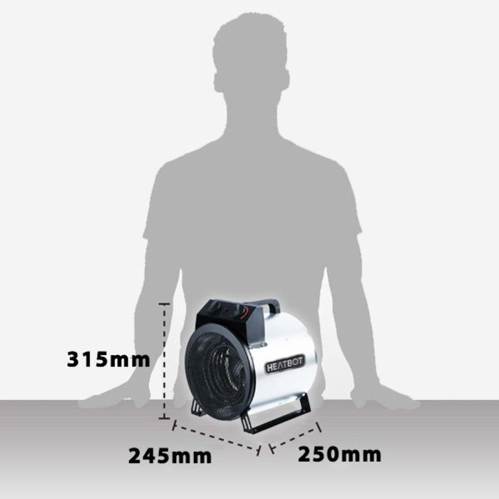 Autojack 3kW Elektrische Ventilatorkachel - EFH3KW