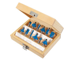 Merkloos Frezen - 12-delige set houtfrezen - 8mm