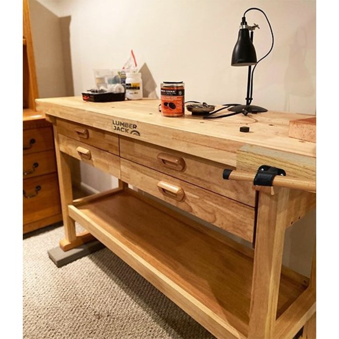 Lumberjack Woodworking Bench with 4 drawers  WB1520D4