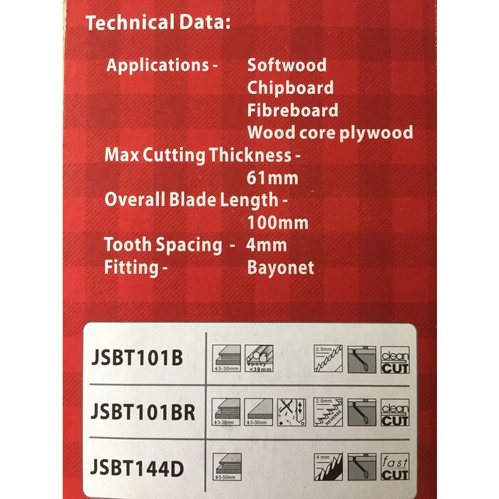 Lumberjack Lumberjack Decoupeerzaagbladen set van 5 st. - JSBT144D