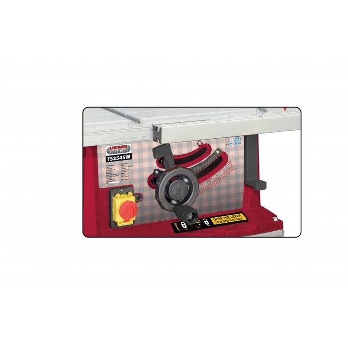 Lumberjack  Zaagtafel TS254SW met inklapbaar onderstel