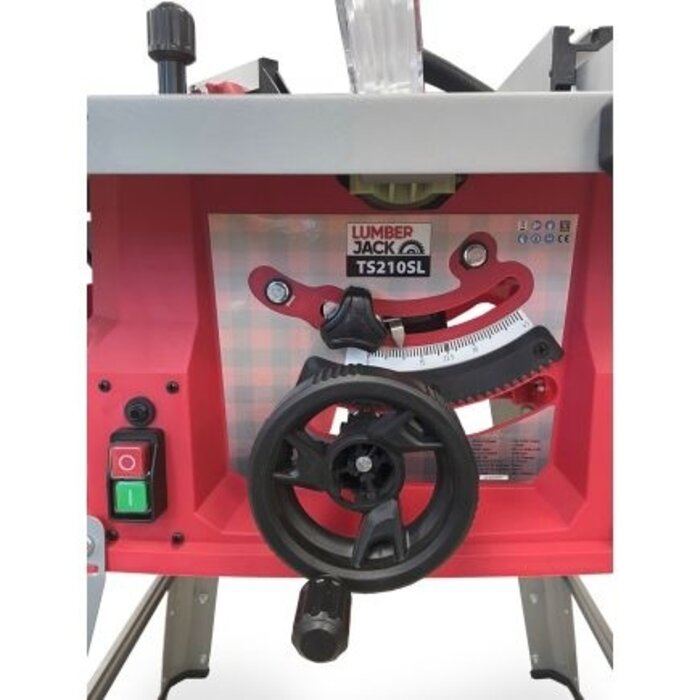 Lumberjack TS210SL Powerful 1500W Bench Table Saw with sliding side extension & 210mm Blade