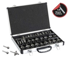 Lumberjack RCS35P14 35PC 1/4" shank router cutter set