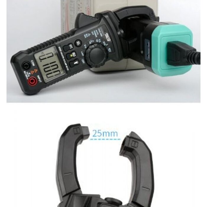 Autojack DCM600 Digital Clamp Meter AC/DC Current Voltage Multimeter Temp Tester Flashlight