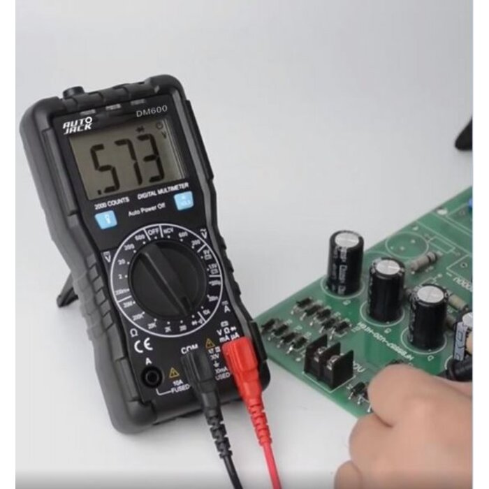 Autojack DM600 LCD Digital Multimeter Voltmeter Ammeter AC DC Current Circuit Tester