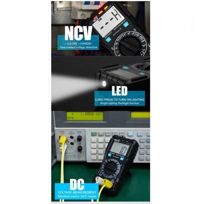 Autojack DM600 LCD Digital Multimeter Voltmeter Ammeter AC DC Current Circuit Tester