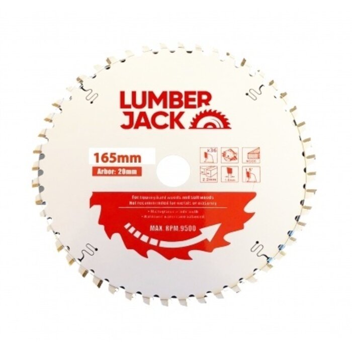 Lumberjack Lumberjack Zaagblad 165mm x 2.2mm x 20mm,  36t - PPSB16536