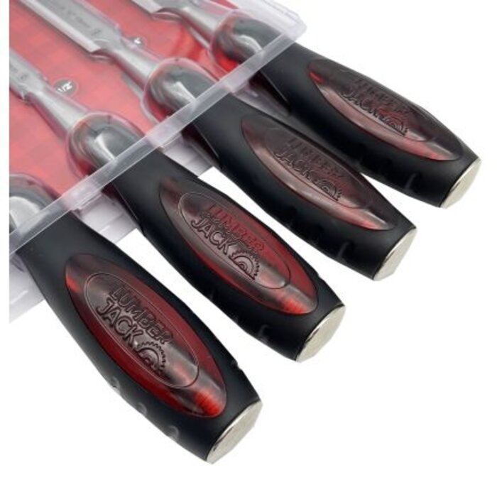 Lumberjack 4 Piece Chisel Set Bevel Edge With Strike Through Cap