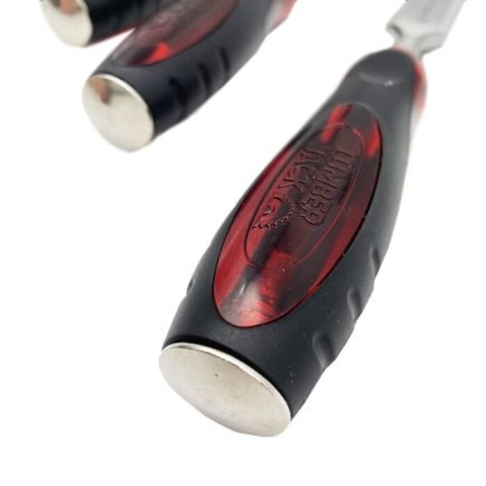 Lumberjack 4 Piece Chisel Set Bevel Edge With Strike Through Cap