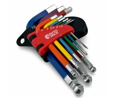 Autojack HKS9S Short Ball End Hex Key Set Color-Coded