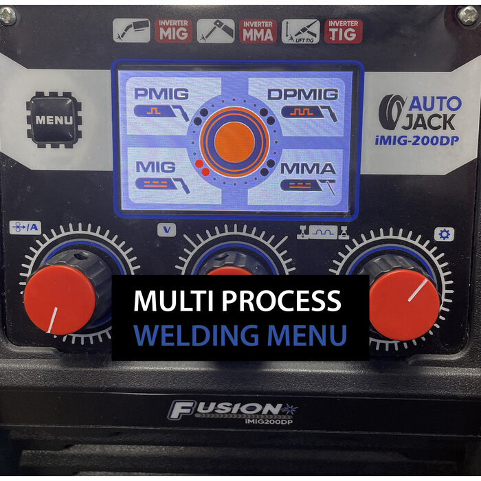 Autojack Autojack IMIG-200DP Synergic Double Pulse Dual Action MIG Welder