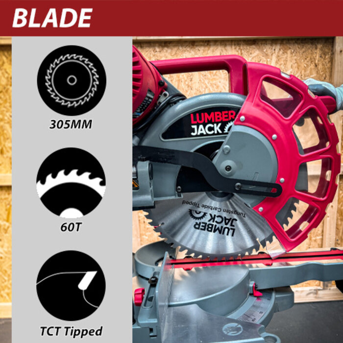Lumberjack Lumberjack SCMS305DB Sliding Compound Double Bevel Mitre Saw
