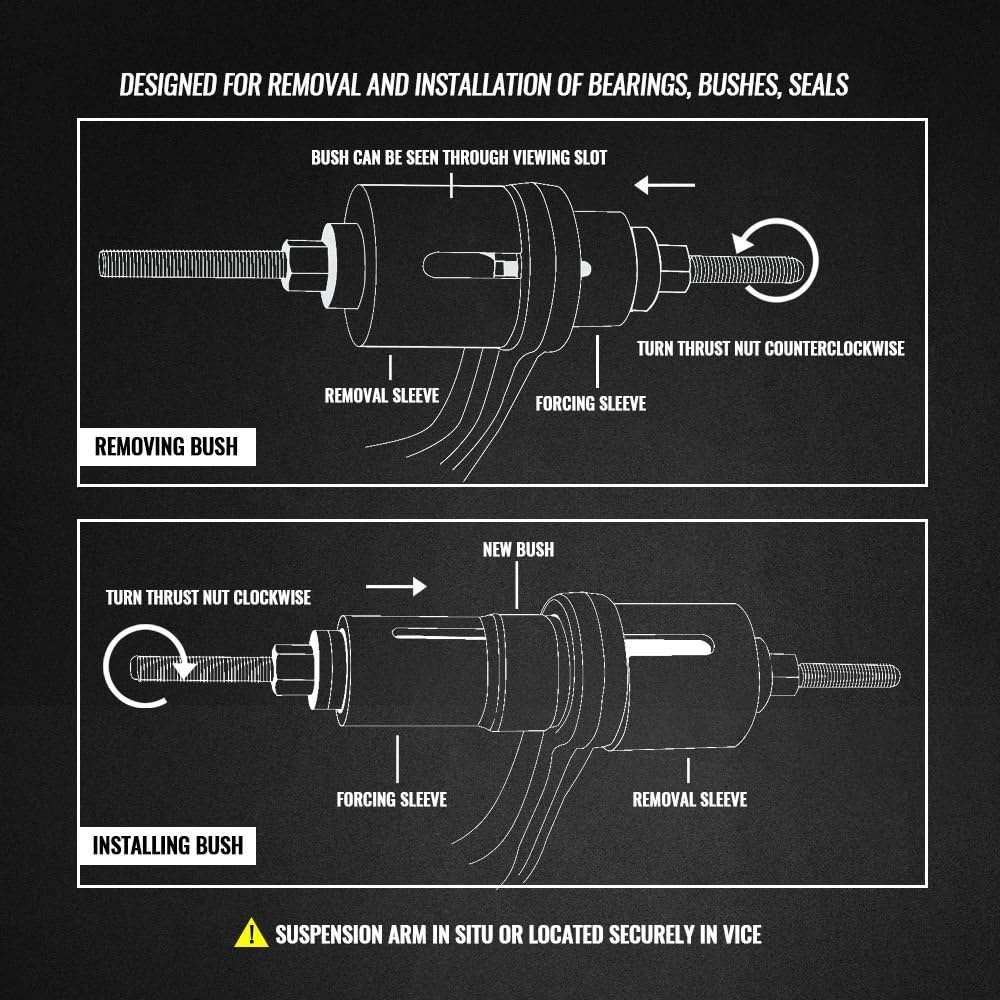 Autojack Universele lager en bussen trek- & persset - PPS22kit