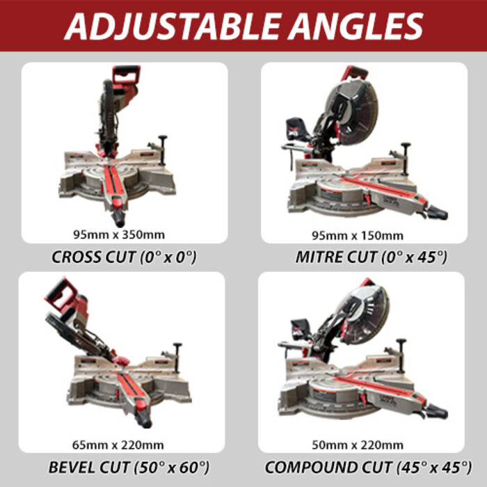 Lumberjack Lumberjack PRO SERIES 12 Inch Double Bevel Mitre Saw