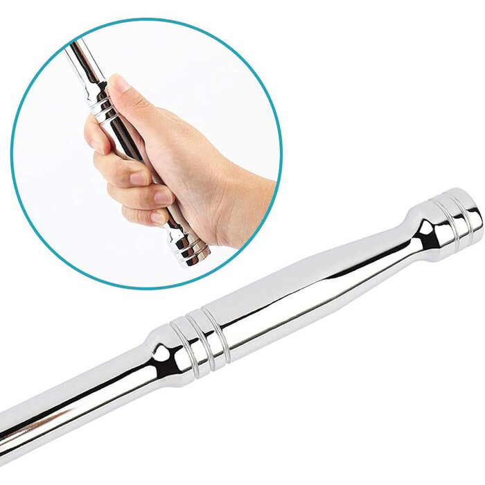 Autojack 750mm 1/2" Square Drive Breaker Bar with Flexi Knuckle Heavy-Duty Chrome Vanadium Steel Silver