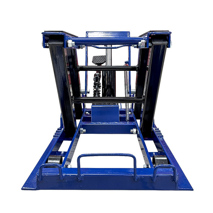 Autojack 400kg Hydraulic Motorcycle Lift, Motorbike Jack Lifting 3 Level Height Adjustable Platform Includes 4 Ratchet Straps