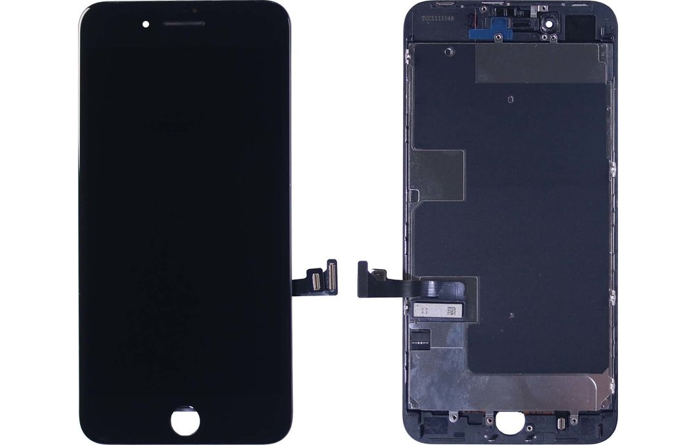 Compatible: LCD scherm - Zwart voor iPhone 8 Plus