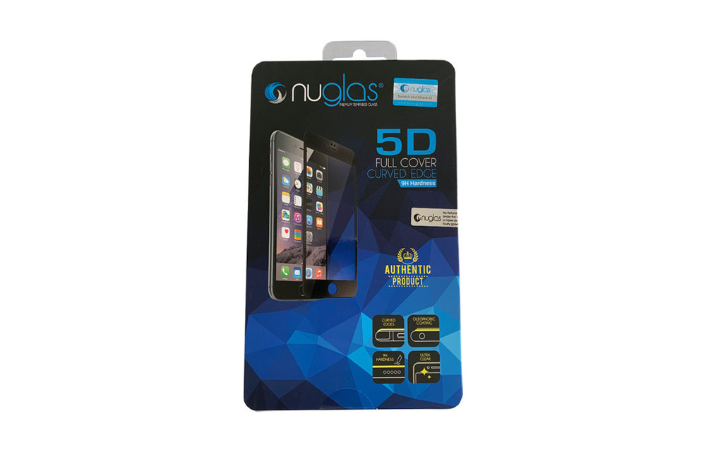 NuGlas: glazen screenprotector (5D - Wit - single pack) voor iPhone 7/8