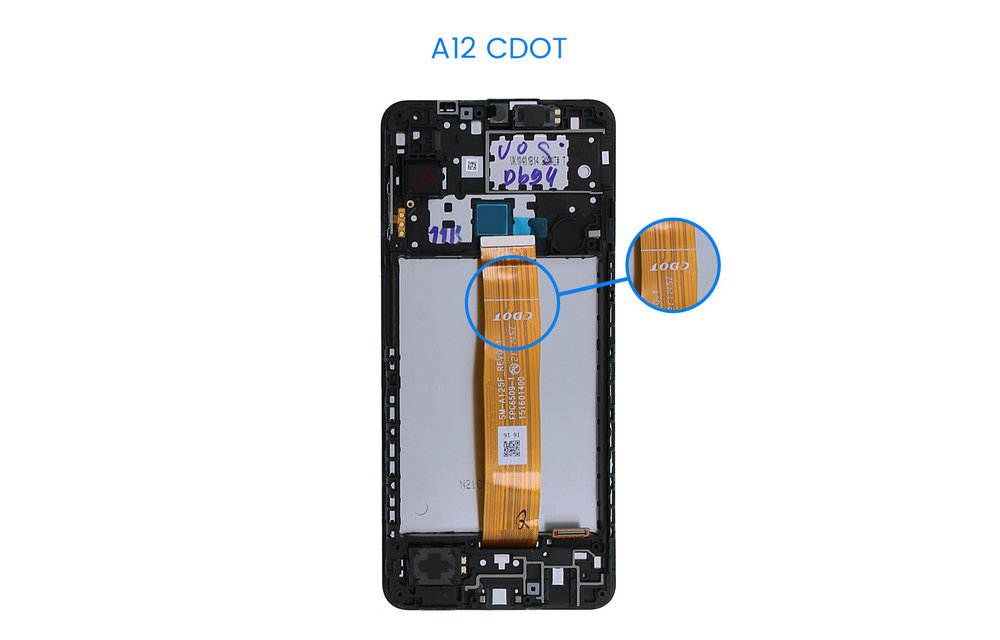 Display - Schwarz fur Samsung Galaxy A12 BOE SM-A125 / GH8224490A / GH82-24491A