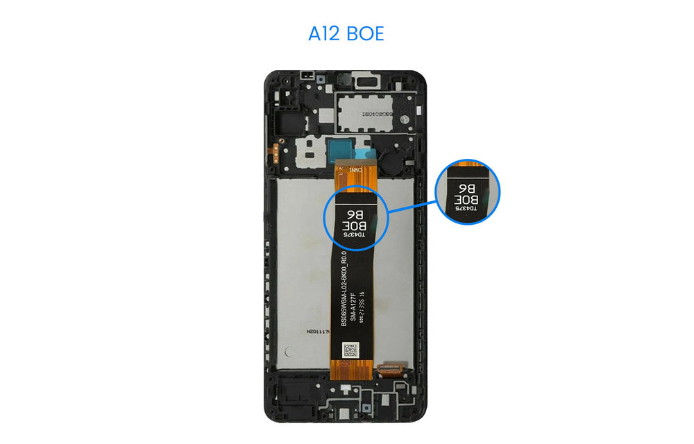 Display - Schwarz fur Samsung Galaxy A12 BOE SM-A125 / GH8224490A / GH82-24491A