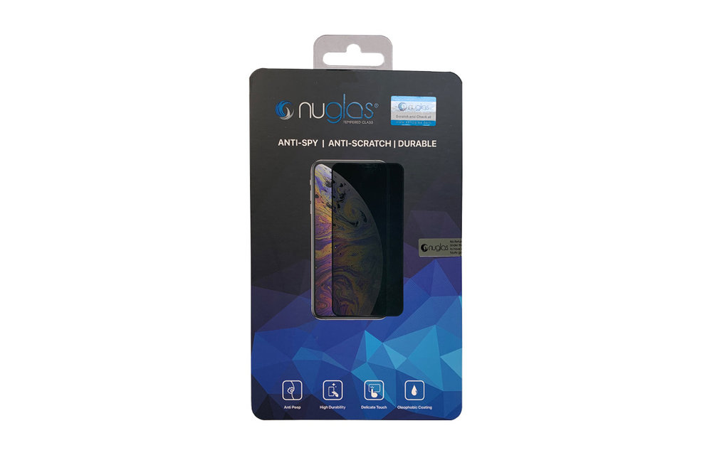 NuGlas: glazen screenprotector (5D - privacy - single pack) voor iPhone XR/11