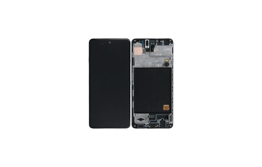 COMPATIBLE: OLED scherm - Zwart voor Samsung Galaxy A51