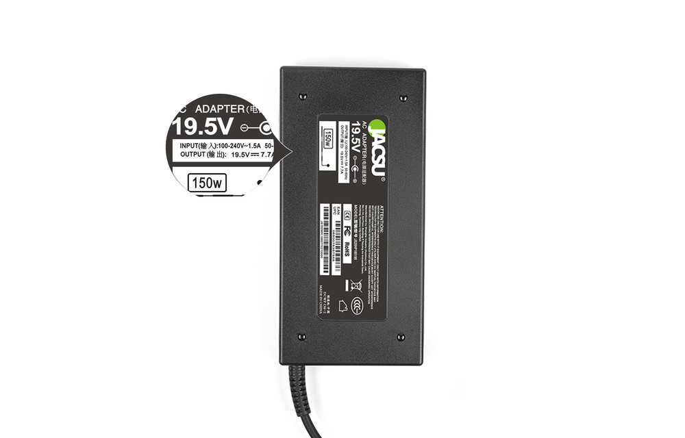 JACSU laptop adapter 19.5V 7.7A slim (7.4X5.0) voor HP