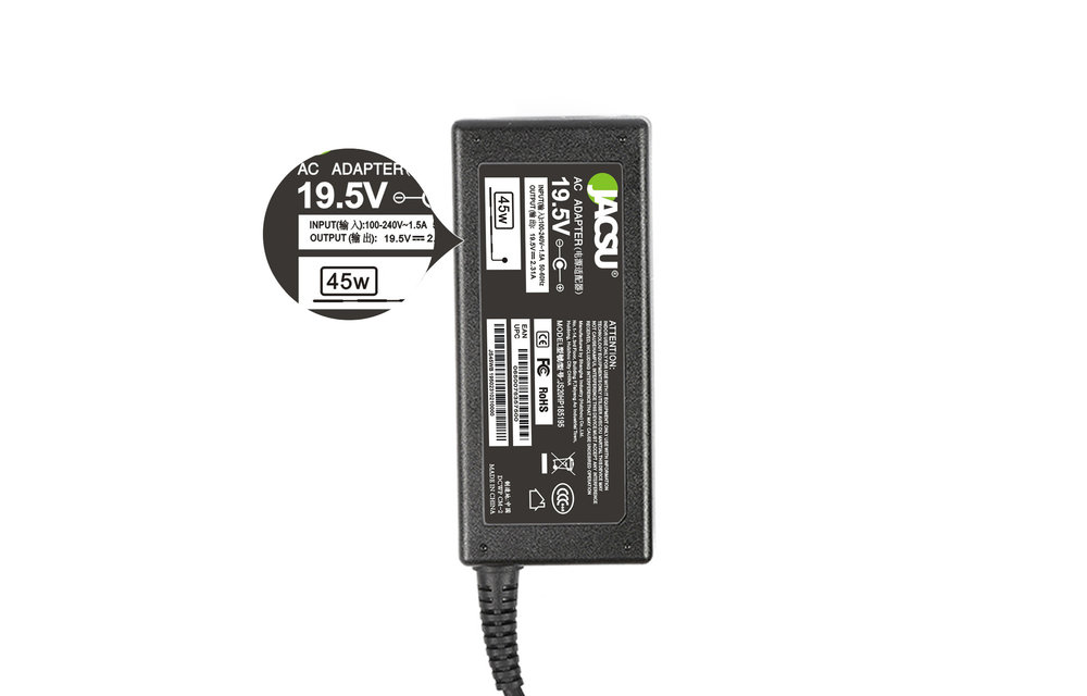 JACSU laptop adapter 19.5V 2.31A (4.5X3.0) voor HP