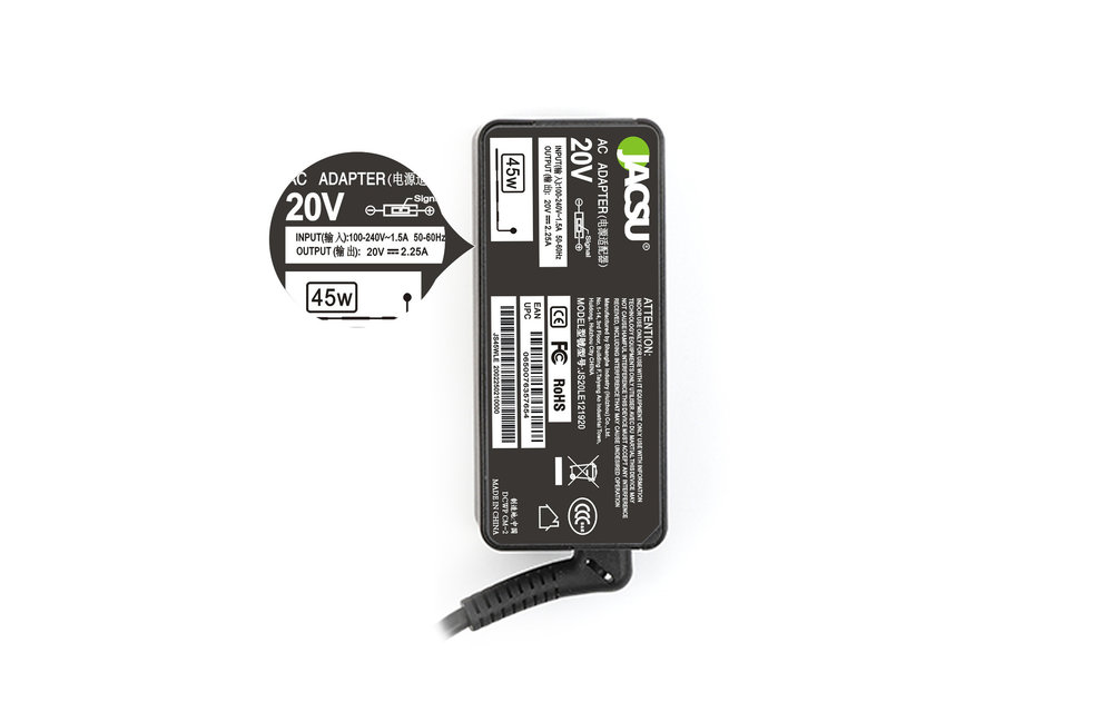 JACSU laptop adapter 20V 2.25A (USB) voor Lenovo